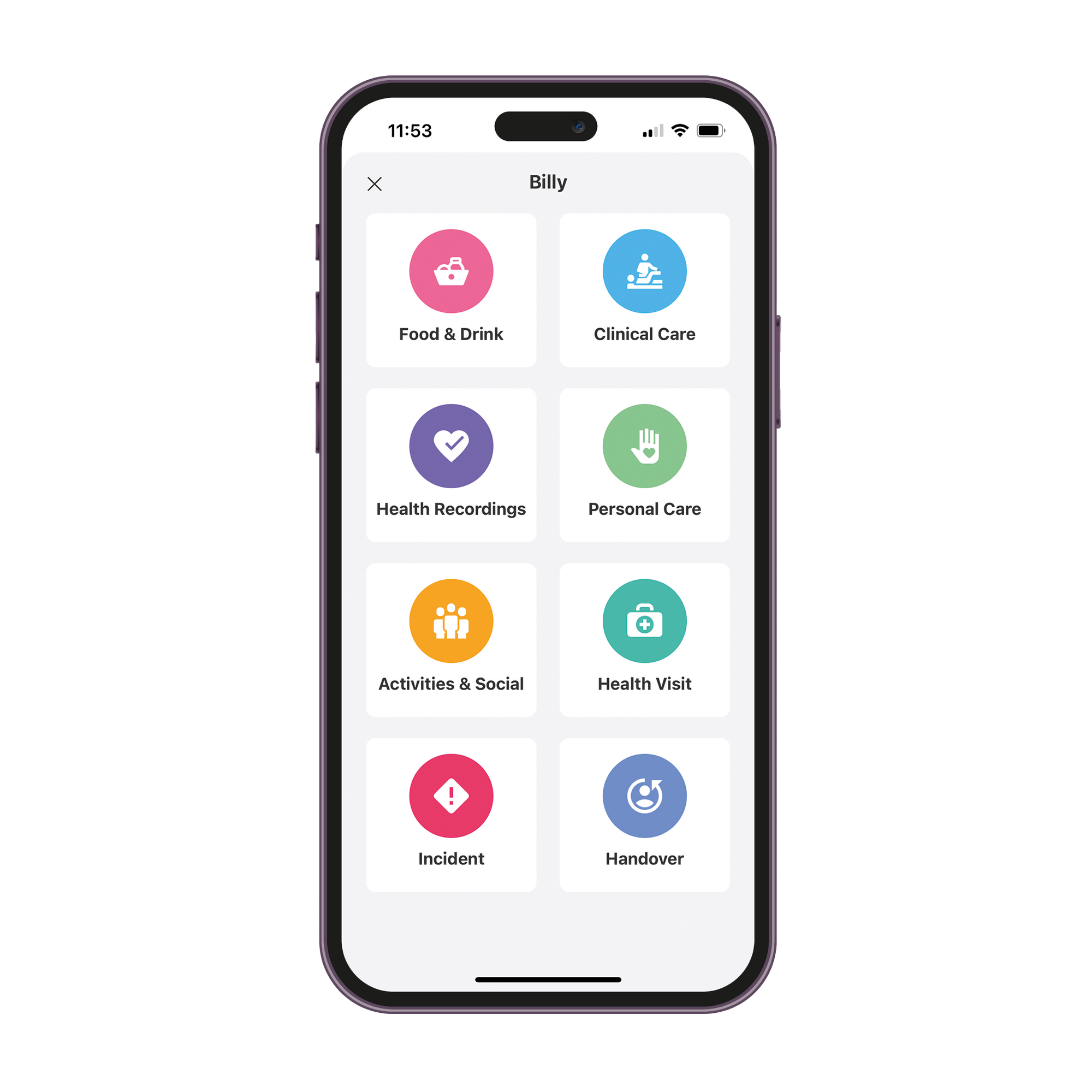 Residential care home management platform Log my Care